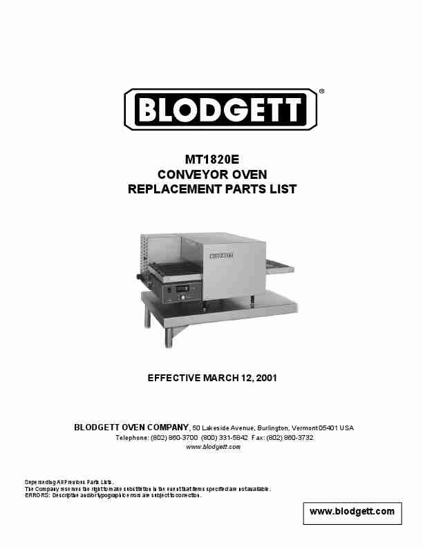 Blodgett Convection Oven MT1820E-page_pdf
